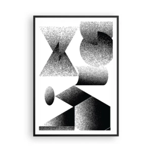 Plakát v černém rámu - Úhly a ovály - 70x100 cm