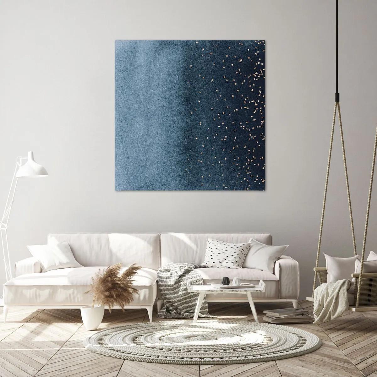Obraz na plátně - Kompozice – modré fáze - 60x60 cm