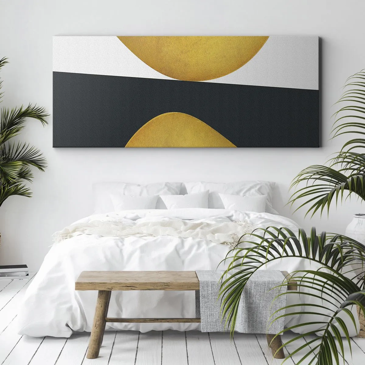Obraz na plátně - Zaprvé: zlato - 100x40 cm