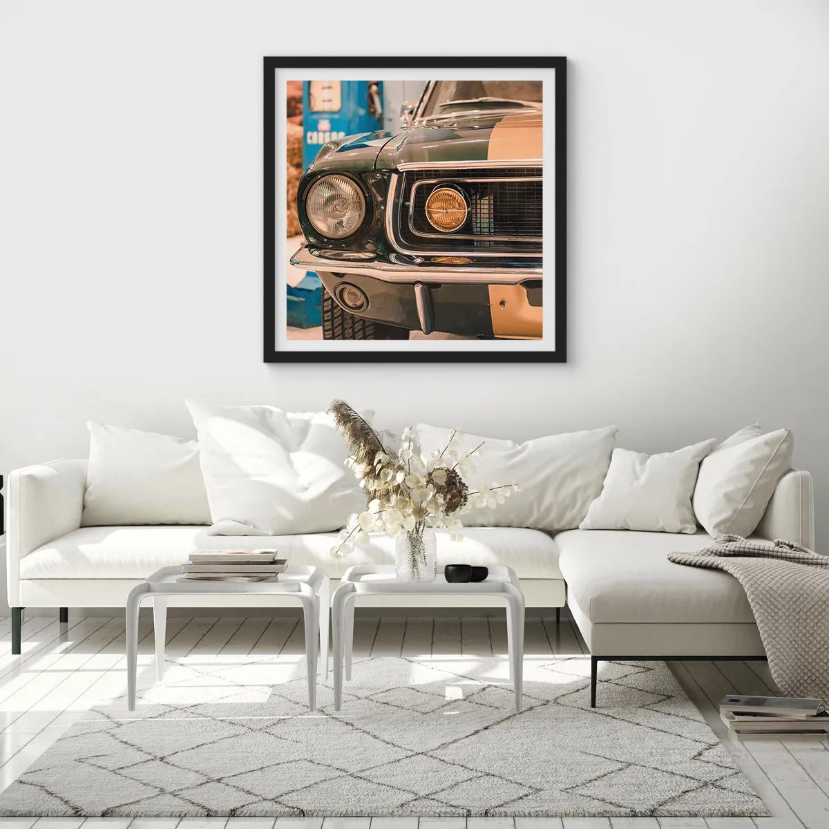 Plakát v černém rámu - Setkání s legendou - 50x50 cm