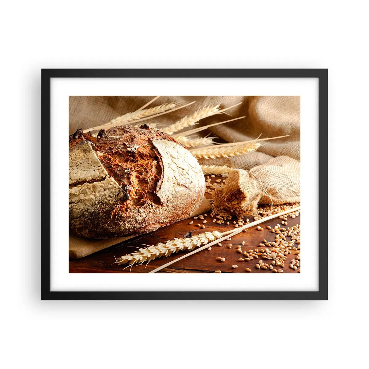 Plakát v černém rámu - Chutný, voňavý, křupavý - 50x40 cm