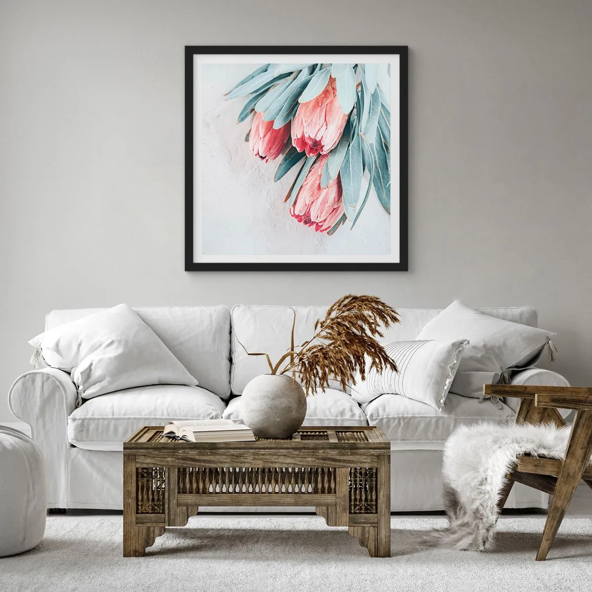 Plakát v černém rámu - Zahanbené svou vlastní krásou - 60x60 cm