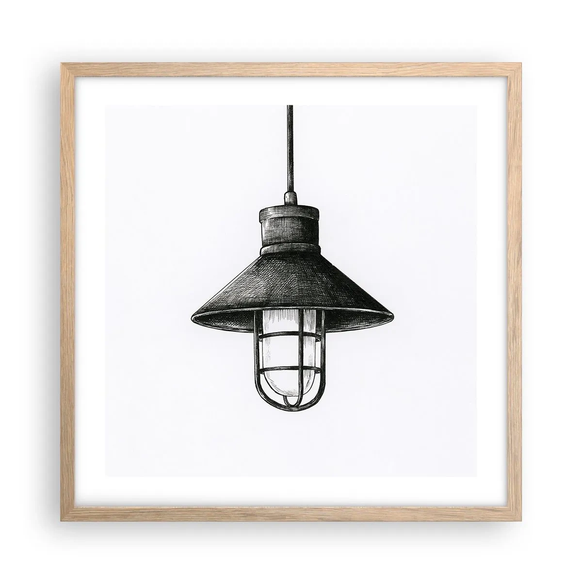 Plakát v rámu světlý dub - Jako před lety… - 50x50 cm