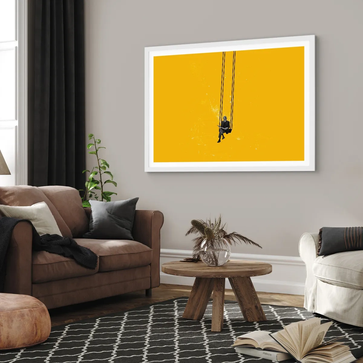 Plakát v bílém rámu - Den jako každý jiný - 40x30 cm