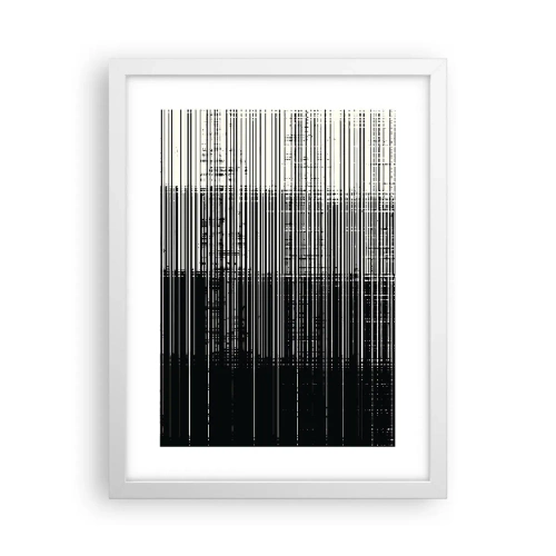 Plakát v bílém rámu - Vlny a vibrace - 30x40 cm
