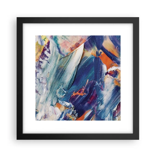 Plakát v černém rámu - Chaos barev - 30x30 cm