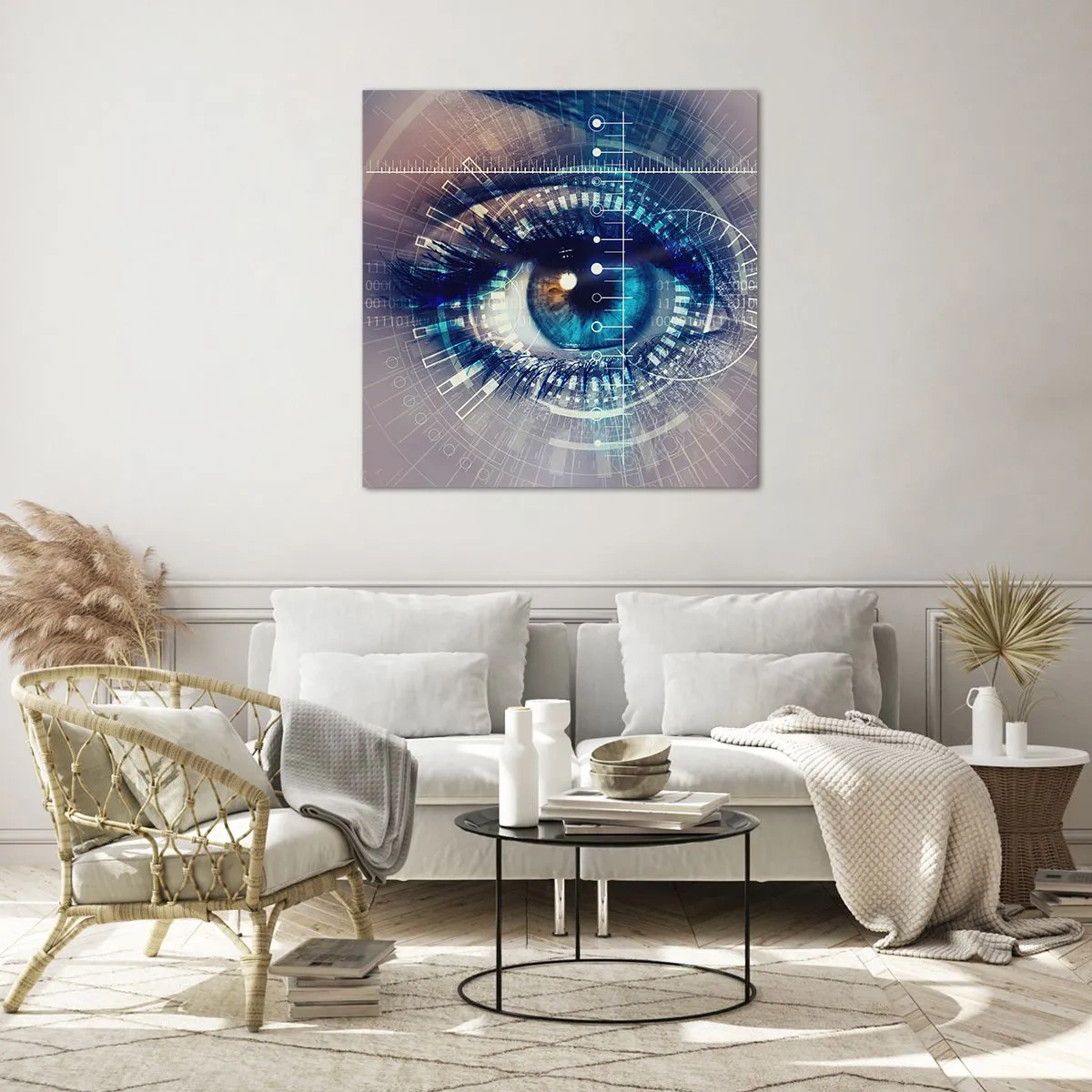 Obraz na skle - Myslíš si, že mě znáš - 70x70 cm