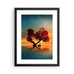 Plakát v černém rámu - Voda a ticho vesmíru - 30x40 cm