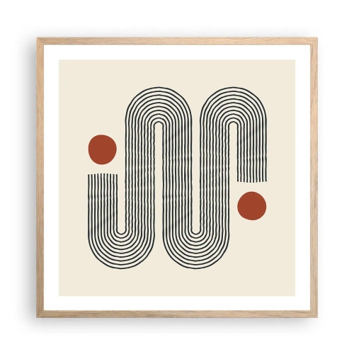 Plakát v rámu světlý dub - Od začátku do konce - 60x60 cm