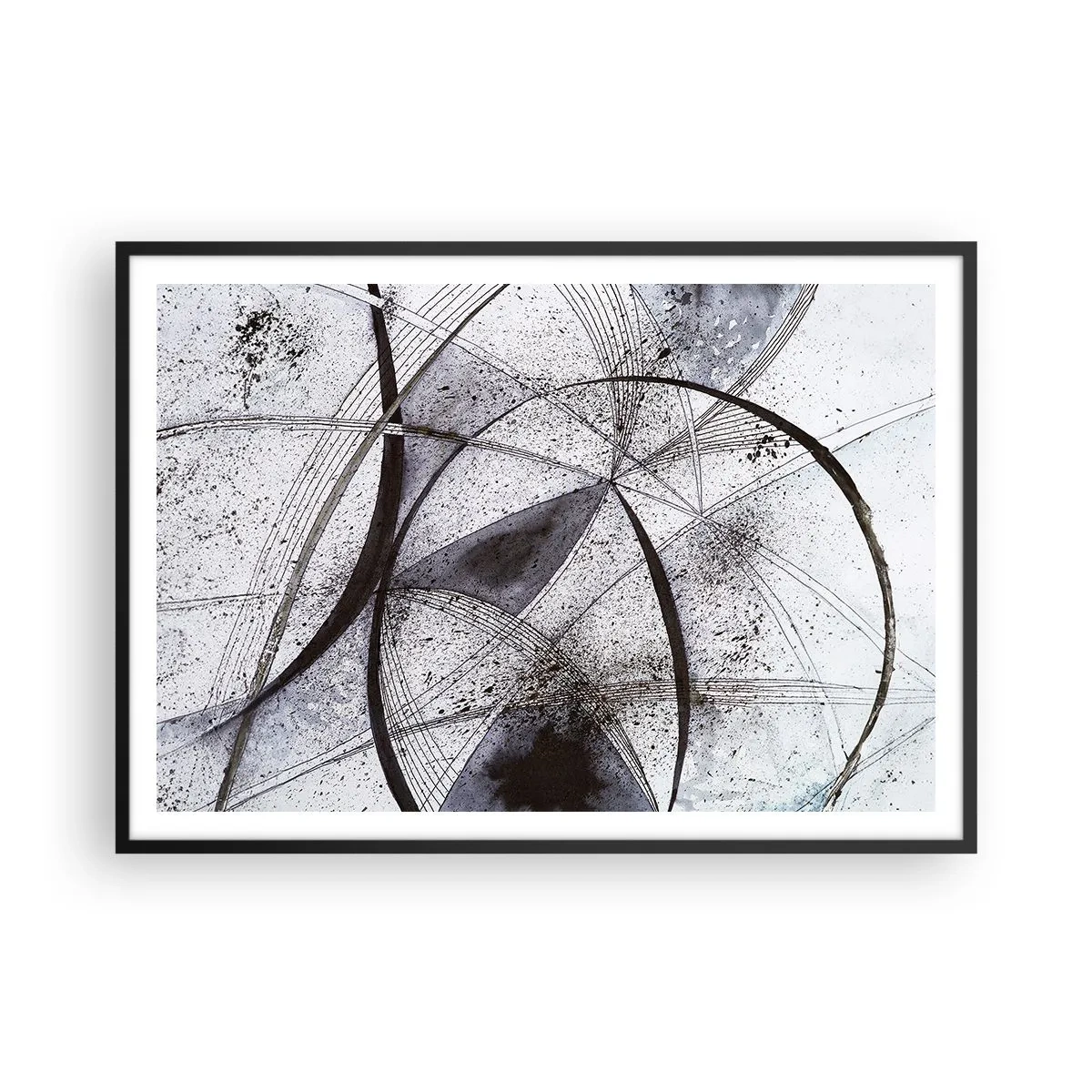 Plakát v černém rámu - Futuristická fantazie - 100x70 cm