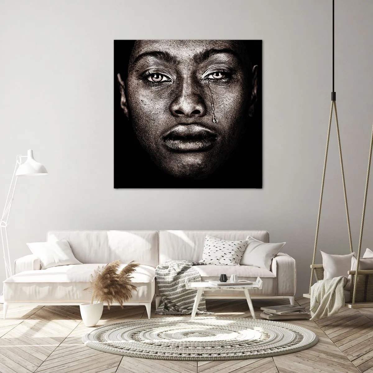 Obraz na plátně - Jedna slza - 40x40 cm