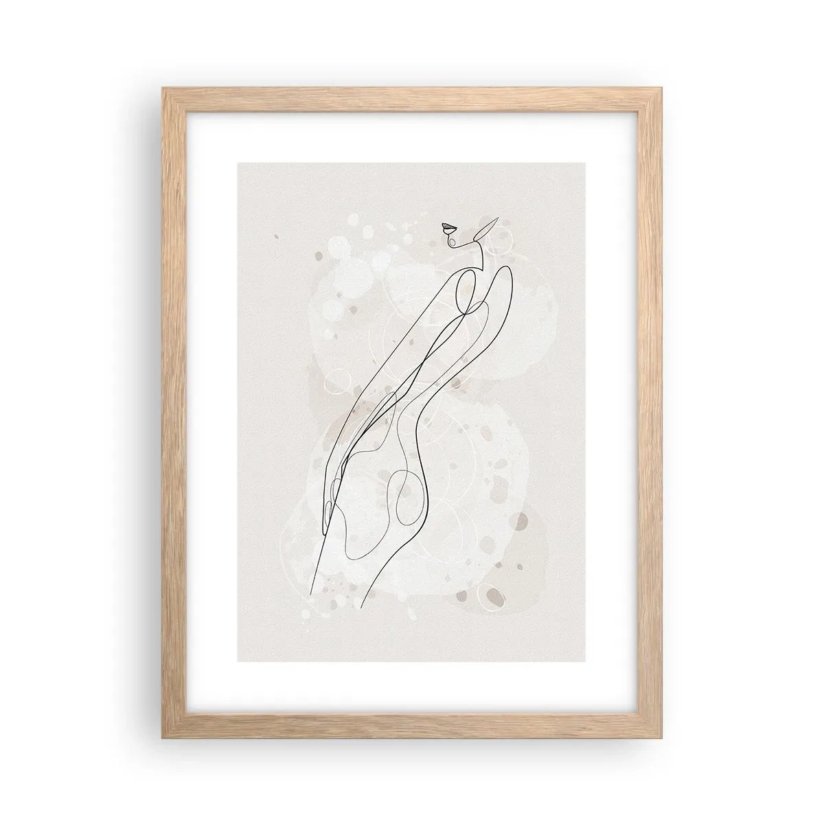 Plakát v rámu světlý dub - Zabloudit pohledem - 30x40 cm