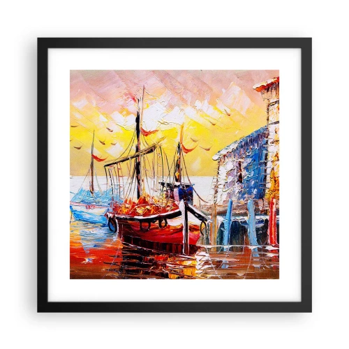 Plakát v černém rámu - Šťastný návrat - 40x40 cm