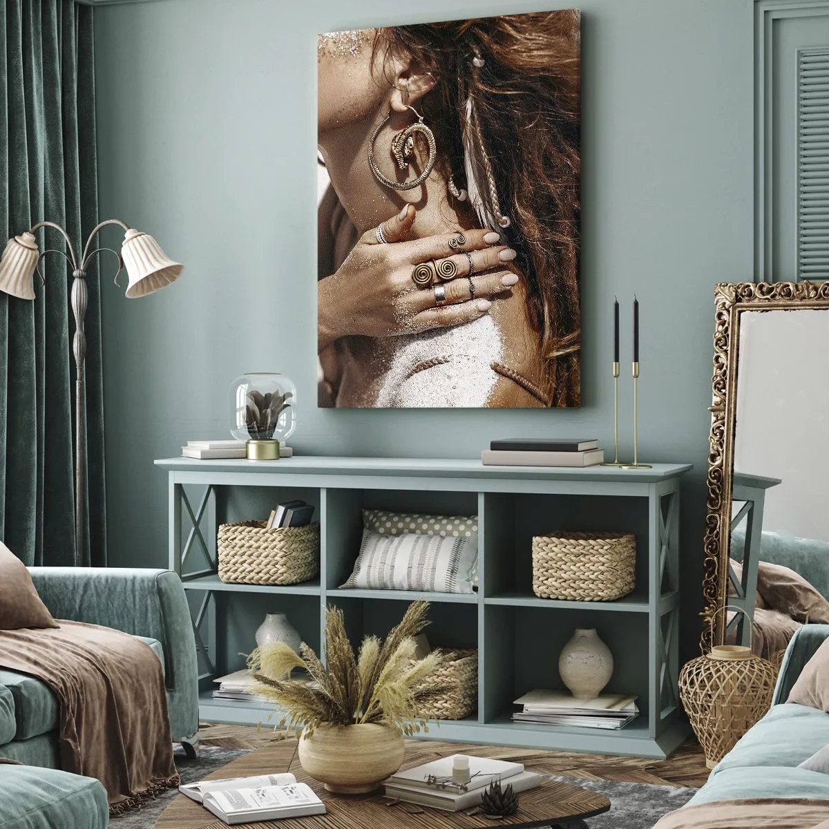 Obraz na plátně - Královna divoké pláže - 55x100 cm