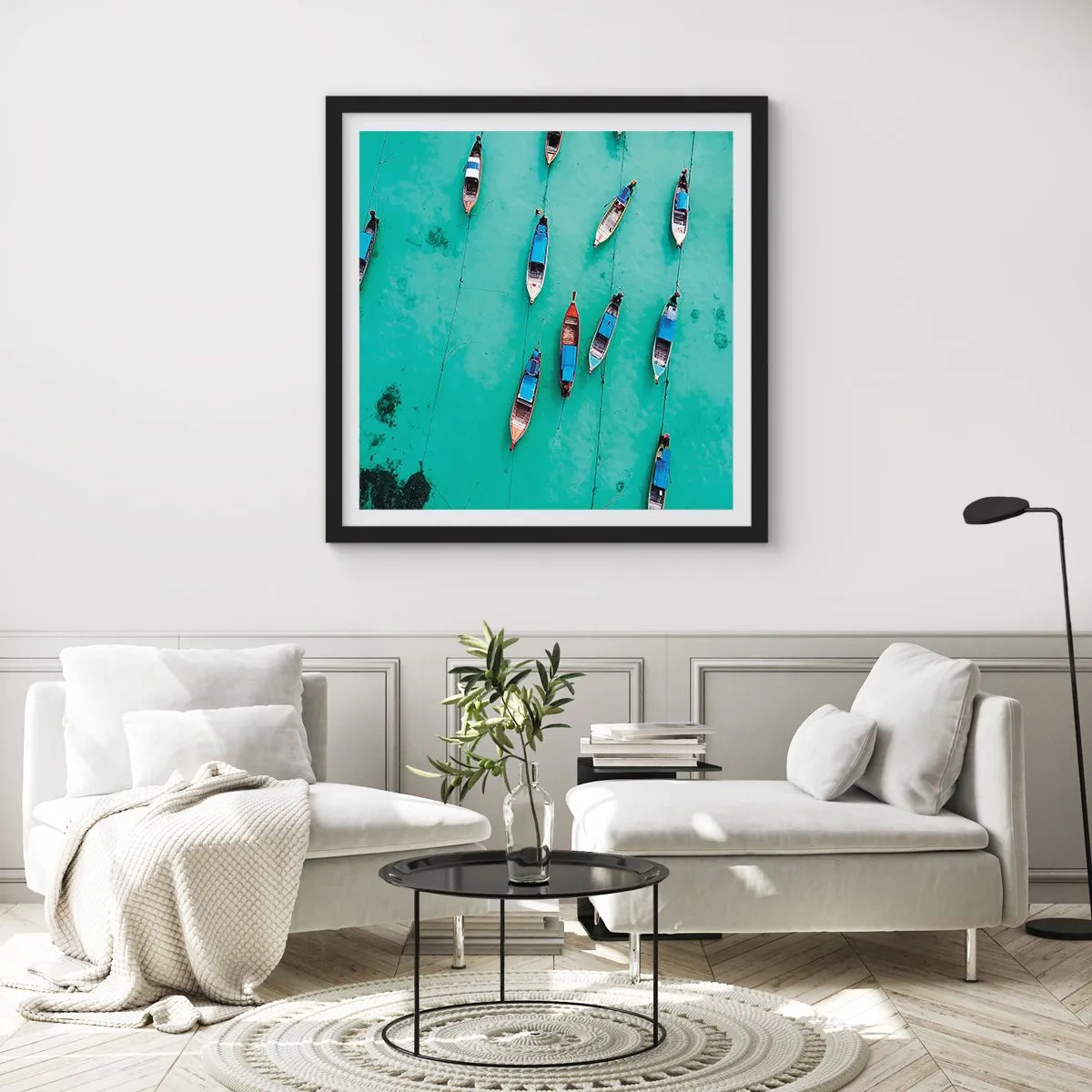 Plakát v černém rámu - V radostném očekávání - 40x40 cm