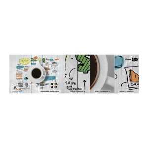 Vzor Fototapety Premium Sand - Čas na přestávku - Grafika, Káva, Espresso - 100x30 cm