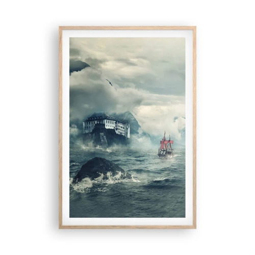 Plakát v rámu světlý dub - V kouzelných vodách - 61x91 cm