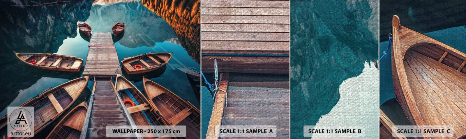 Vzor Fototapety Premium Canvas - Čekám v přístavu - Krajina, jezero, Tyrolsko - 100x30 cm