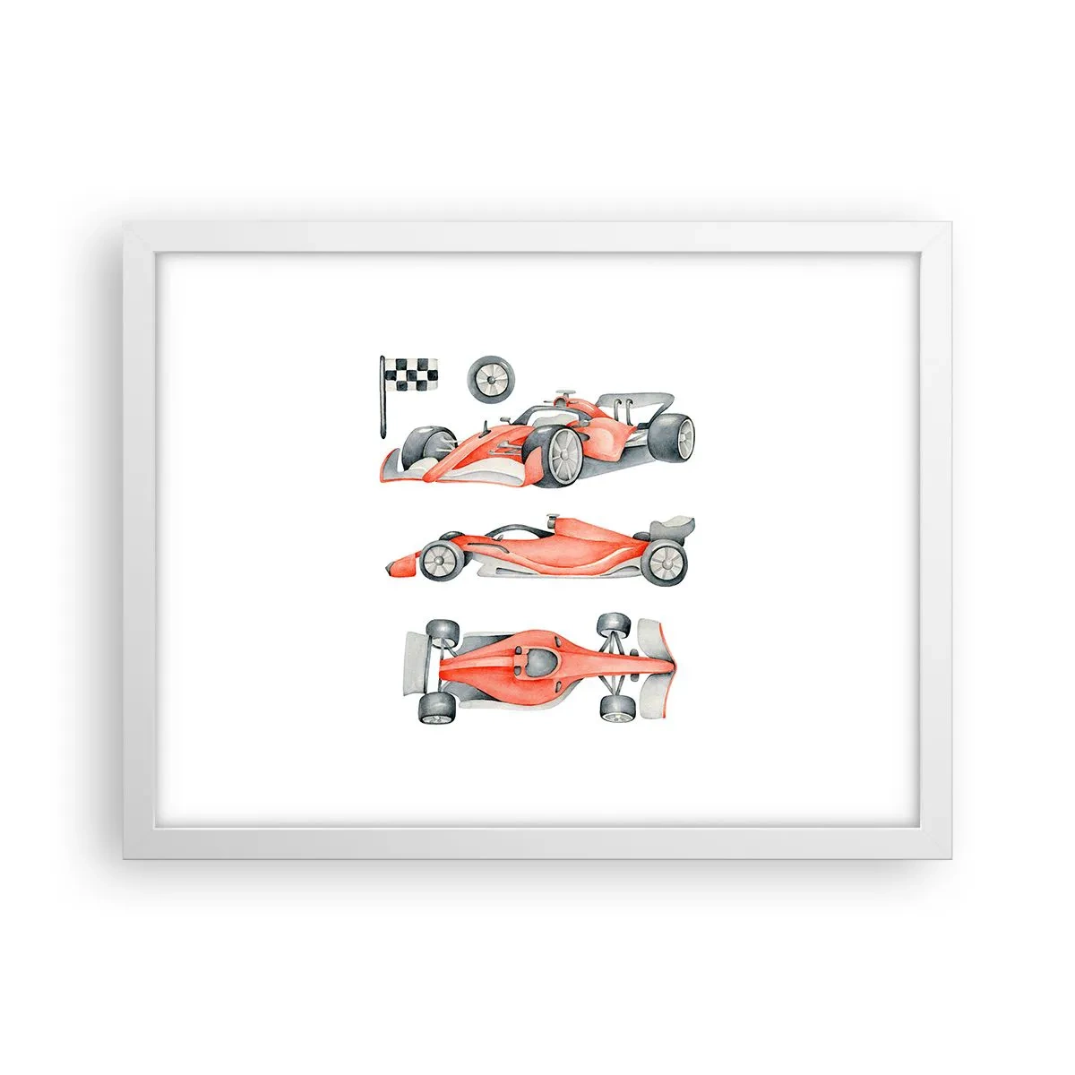 Plakát v bílém rámu - Dohnat sen - 40x30 cm