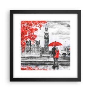 Plakát v černém rámu - Zamilování do Londýna - 30x30 cm