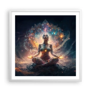 Plakát v bílém rámu - Proudění dobré energie - 60x60 cm