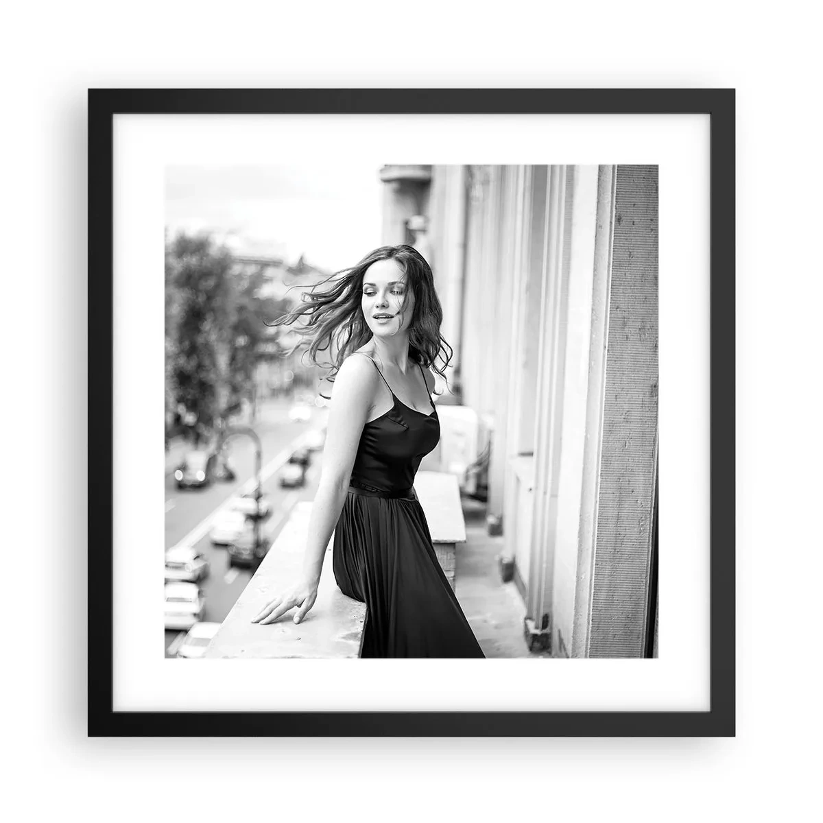 Plakát v černém rámu - Určitě Pařížanka - 40x40 cm