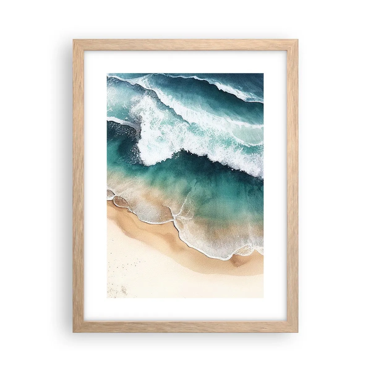 Plakát v rámu světlý dub - Odvěké setkání - 30x40 cm