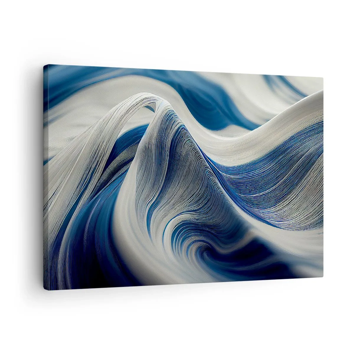 Obraz na plátně - Plynulost modré a bílé - 70x50 cm