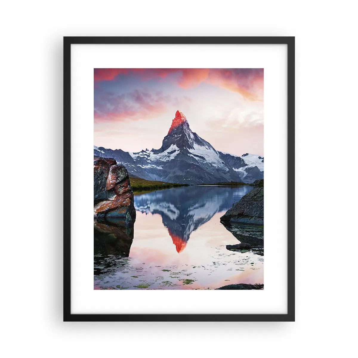 Plakát v černém rámu - Srdce hor je vřelé - 40x50 cm