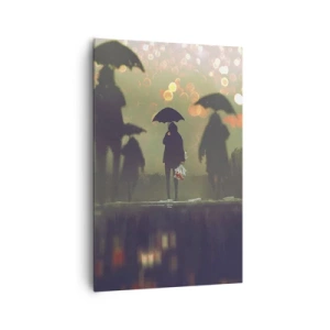 Obraz na plátně - Z perspektivy kapky deště - 80x120 cm