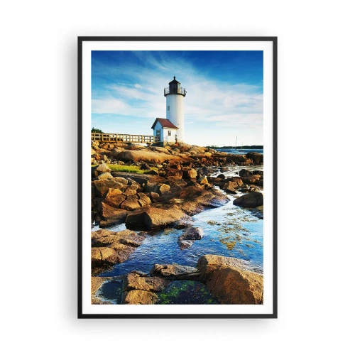 Plakát v černém rámu - Vraťte se šťastně, čekám - 70x100 cm