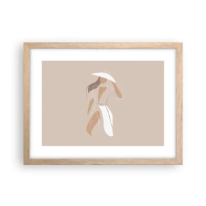 Plakát v rámu světlý dub - Móda je zábava - 40x30 cm