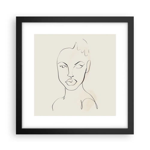 Plakát v černém rámu - Obrys smyslnosti - 30x30 cm