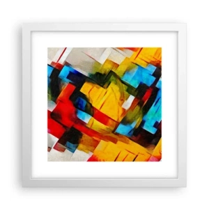 Plakát v bílém rámu - Vícebarevné vrstvy - 30x30 cm
