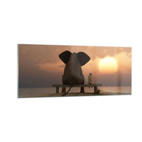 Obraz na skle - Je skvělé spolu mlčet - 100x40 cm