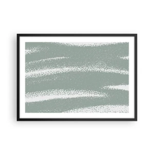 Plakát v černém rámu - Abstrakce v zimním stylu - 70x50 cm