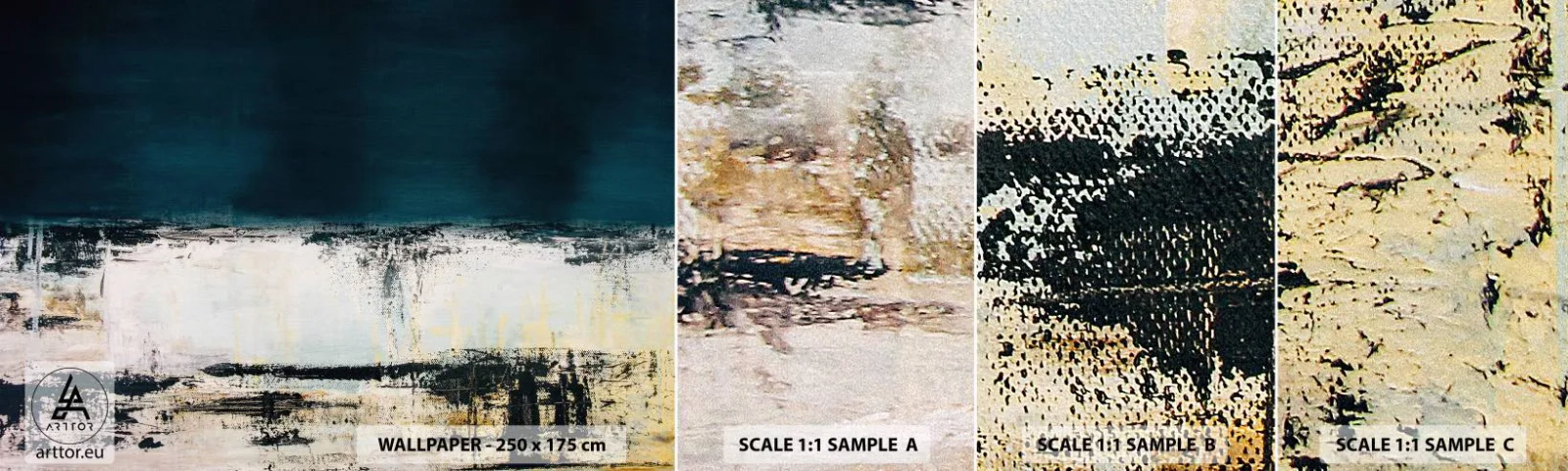 Vzor Fototapety Samolepicí Deluxe Sticker - Horizontální kompozice - Abstrakce, Kus, Malování - 100x30 cm