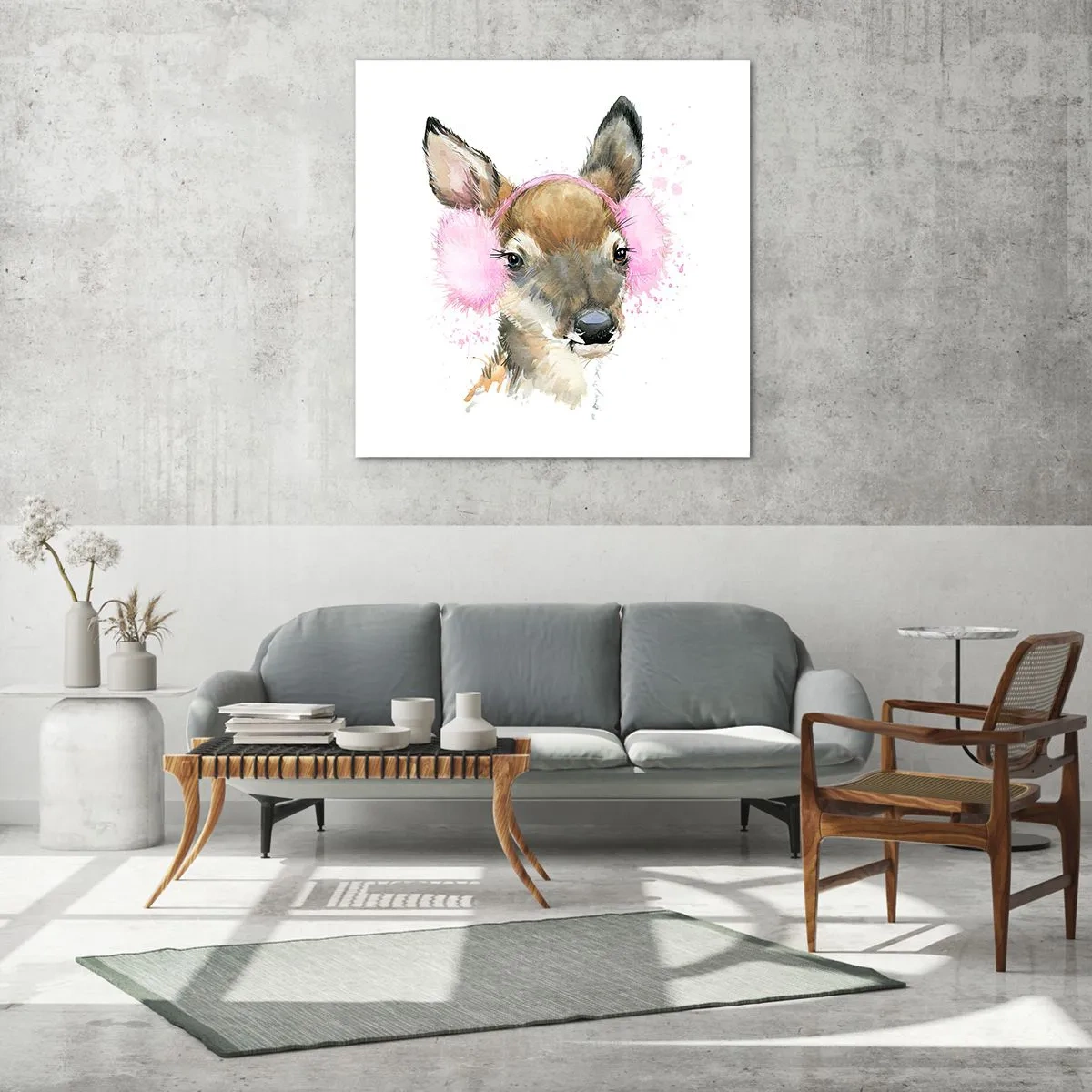 Obraz na skle - A mráz už není tak hrozný - 60x60 cm