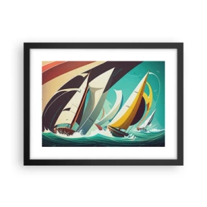 Plakát v černém rámu - Jak vycházet s živly - 40x30 cm