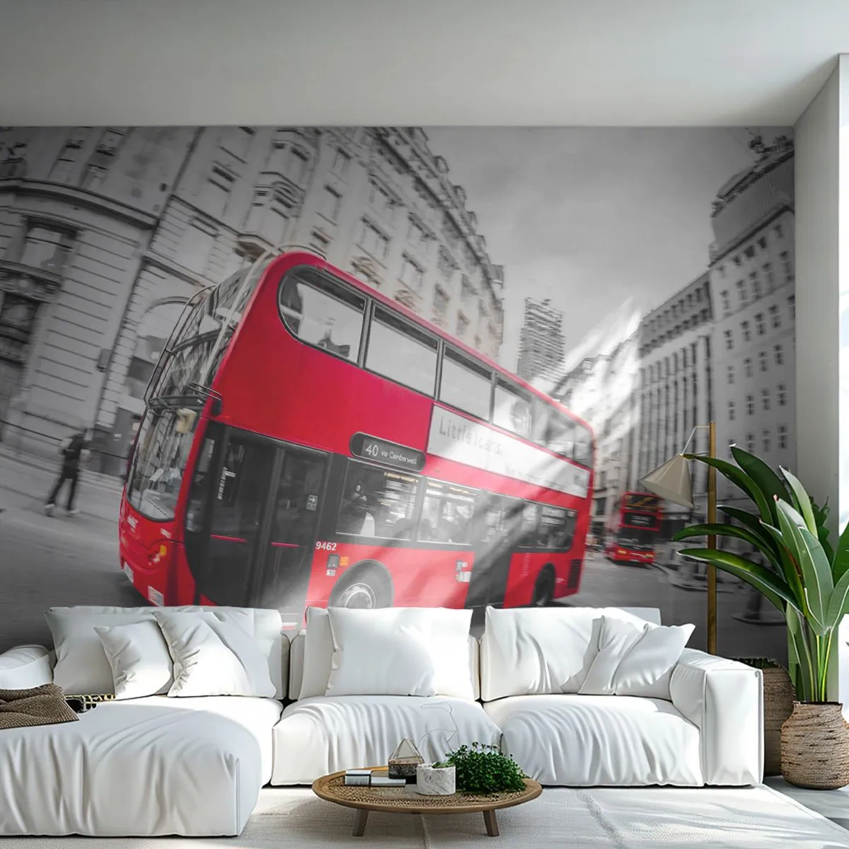 Fototapeta Samolepicí Deluxe Sticker - Londýn tradičně - by bus - Město, Londýn, Červený autobus - 250x175 cm