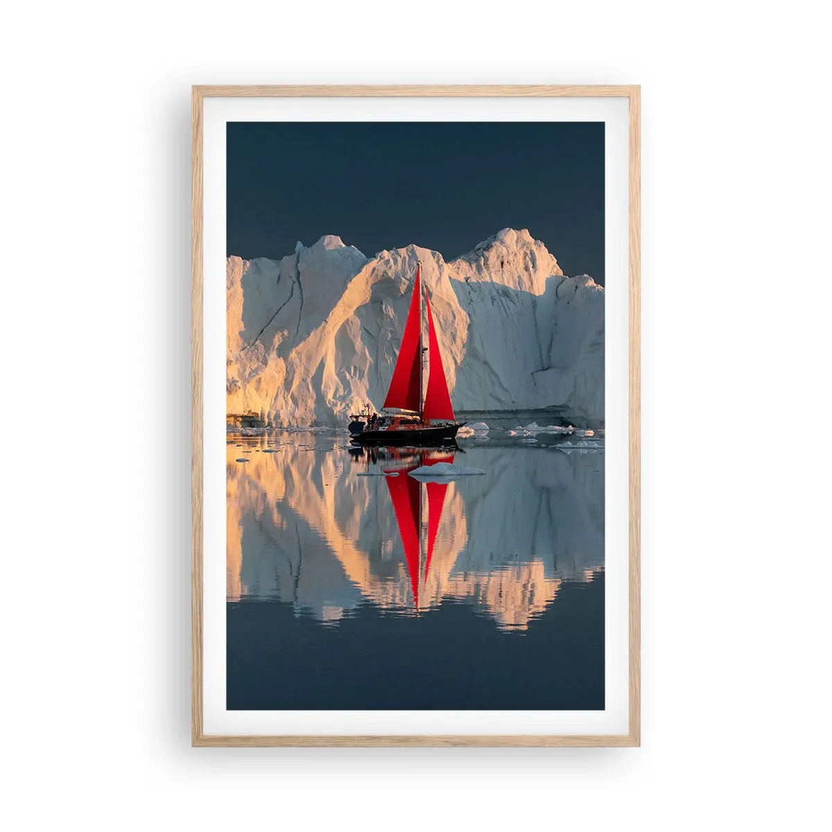 Plakát v rámu světlý dub - Na okraji světa - 61x91 cm