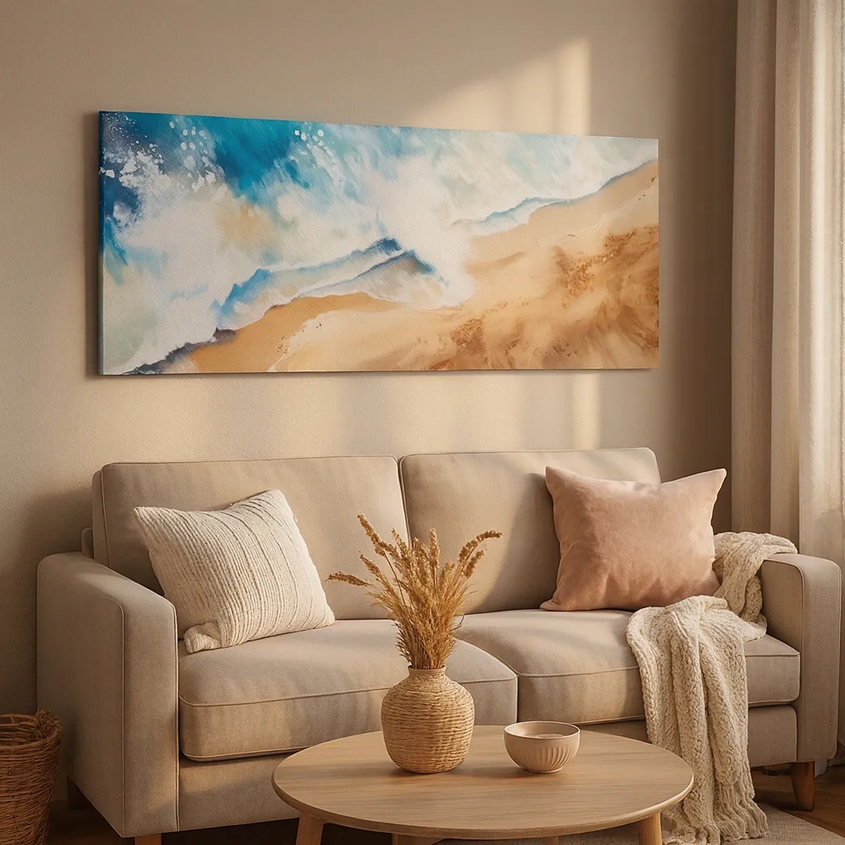 Obraz na plátně - Vlna, která se vrací - 30x30 cm