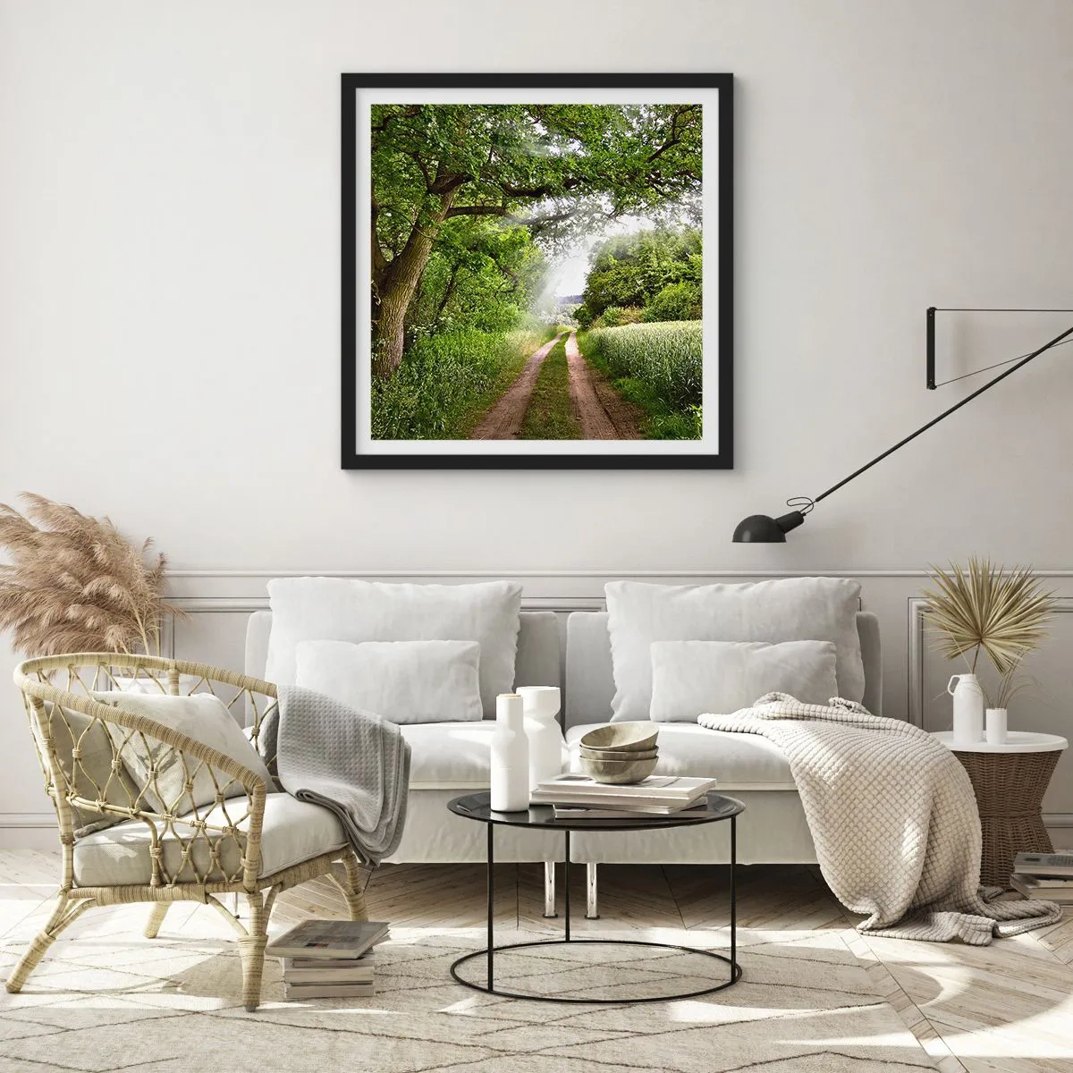 Plakát v černém rámu - Et in Arcadia ego - 60x60 cm