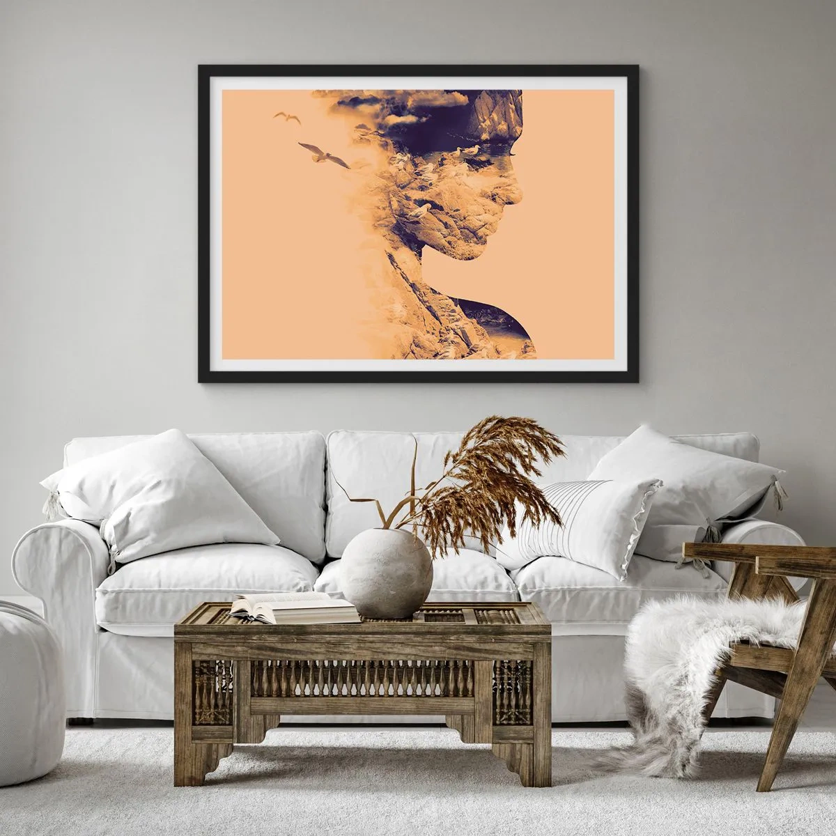 Plakát v černém rámu - Krásná od přírody - 91x61 cm