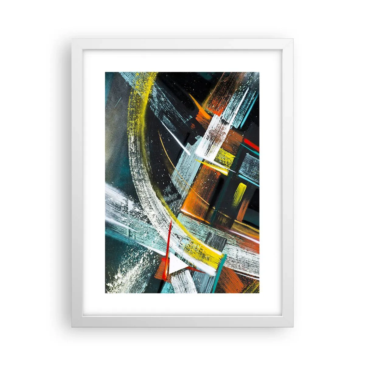 Plakát v bílém rámu - Energie pohybu - 30x40 cm