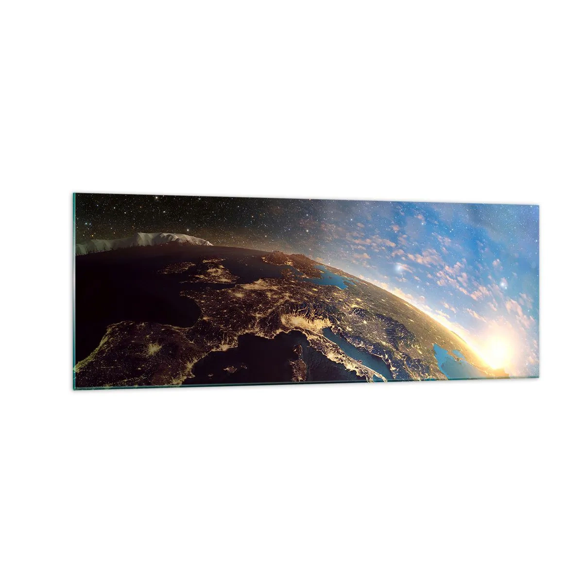 Obraz na skle - Podívejme se na sebe s odstupem - 140x50 cm