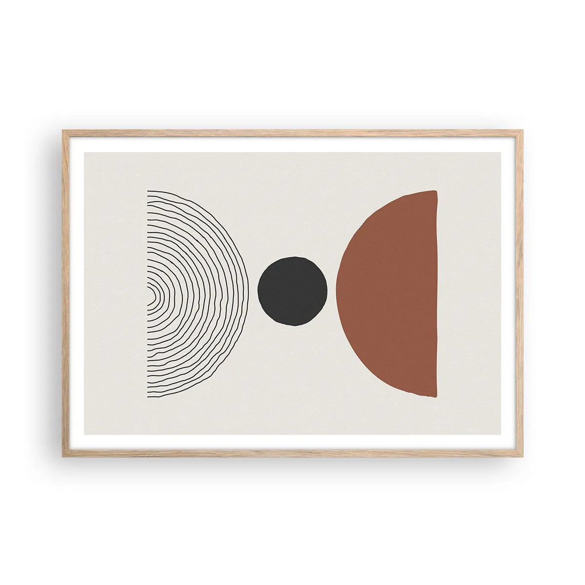 Plakát v rámu světlý dub - V centru pozornosti - 100x70 cm