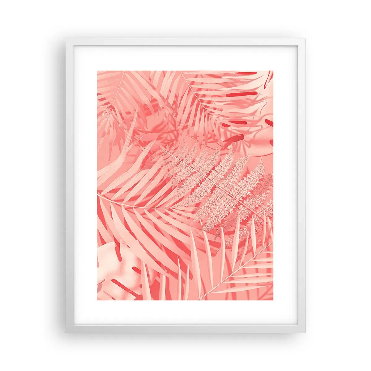 Plakát v bílém rámu - Růžový koncept - 40x50 cm