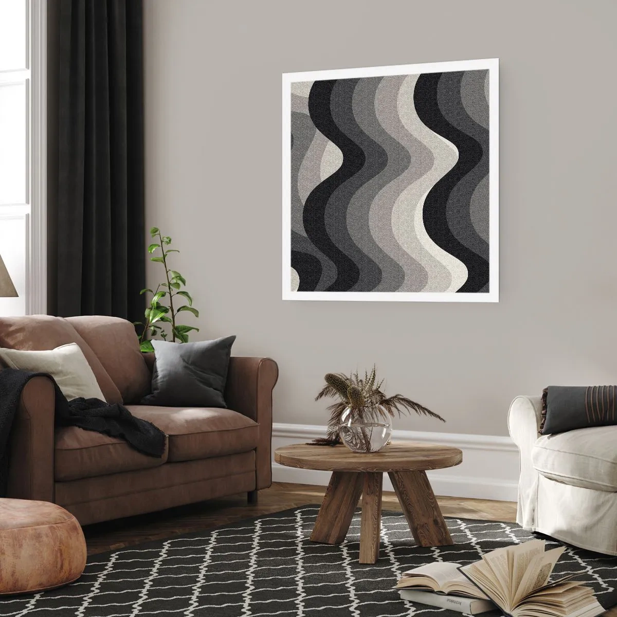Plakát - Vlna za vlnou - 60x60 cm