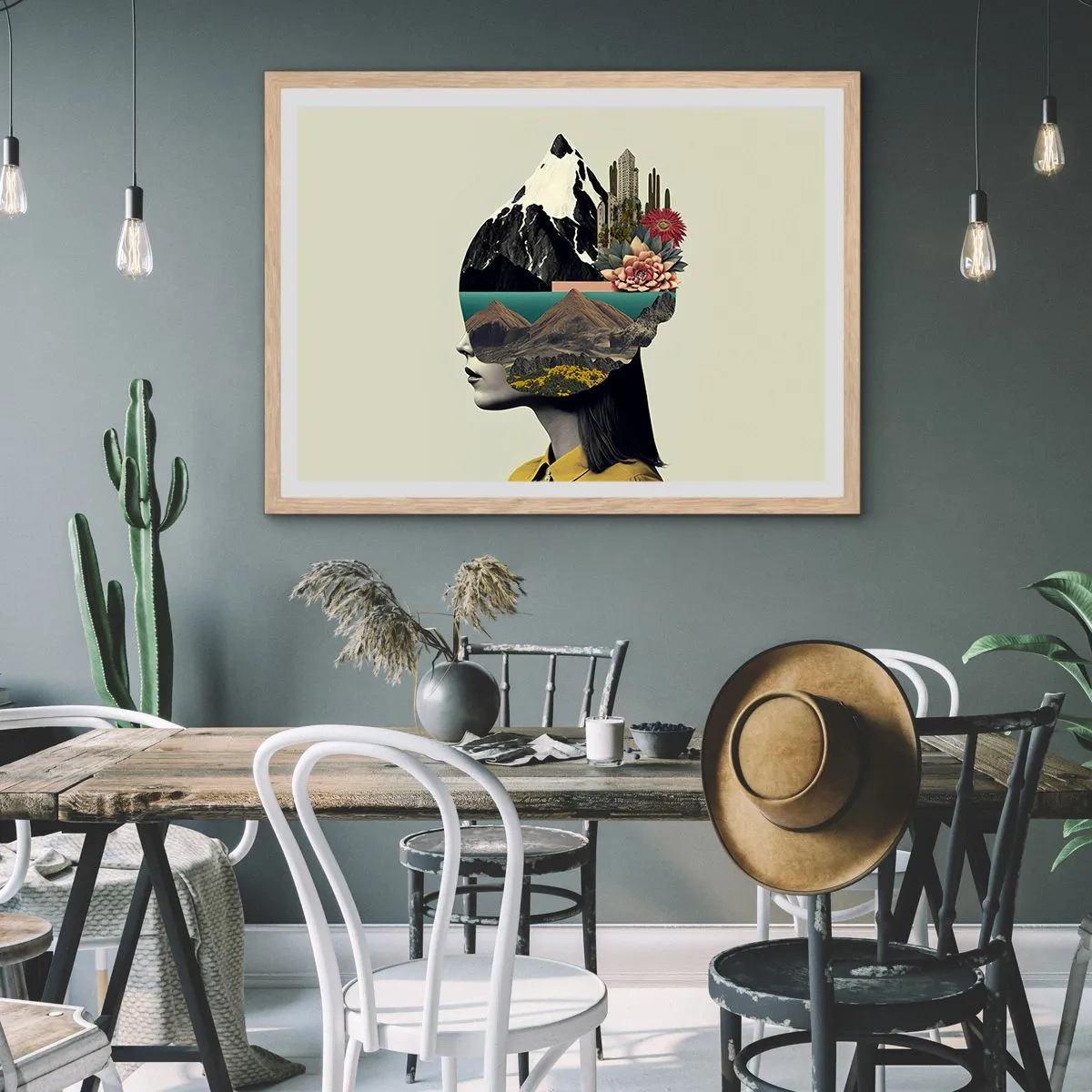 Plakát v rámu světlý dub - Žena – vždy tajemství - 70x50 cm